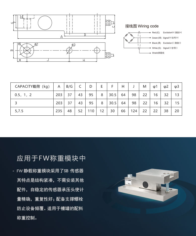 Lijing SB Weighing Sensor Platform Scale Weighing Scale Cantilever Beam Sensor for Weighing Scale