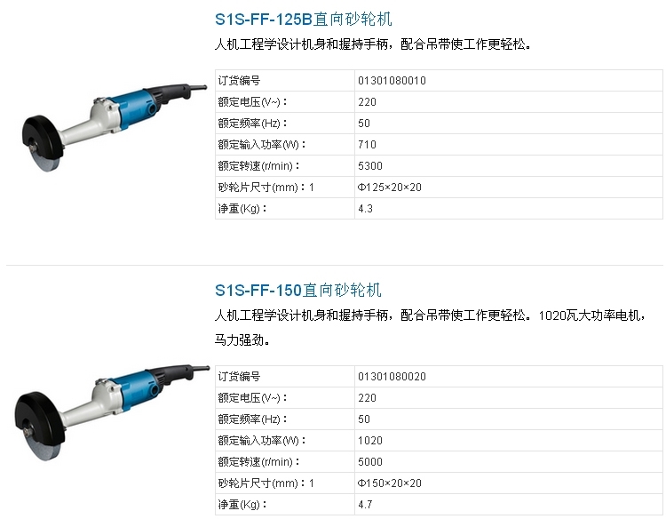 東成直磨機s1s-ff-125b/s1s-ff-150電動工具 直向砂輪機