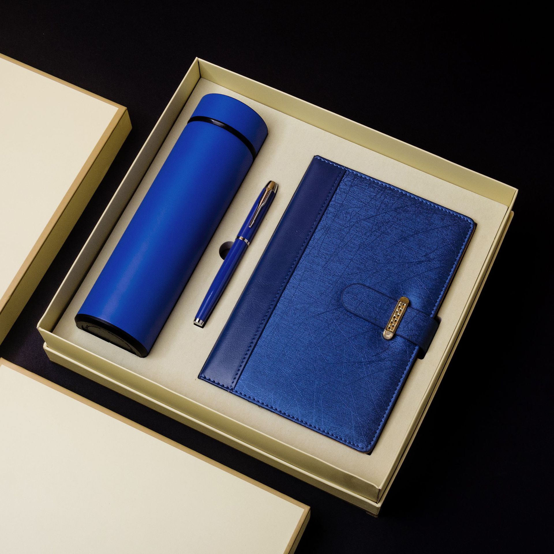 牛年礼品商务数显保温杯自动雨伞礼品套装礼盒定制公司企业印logo