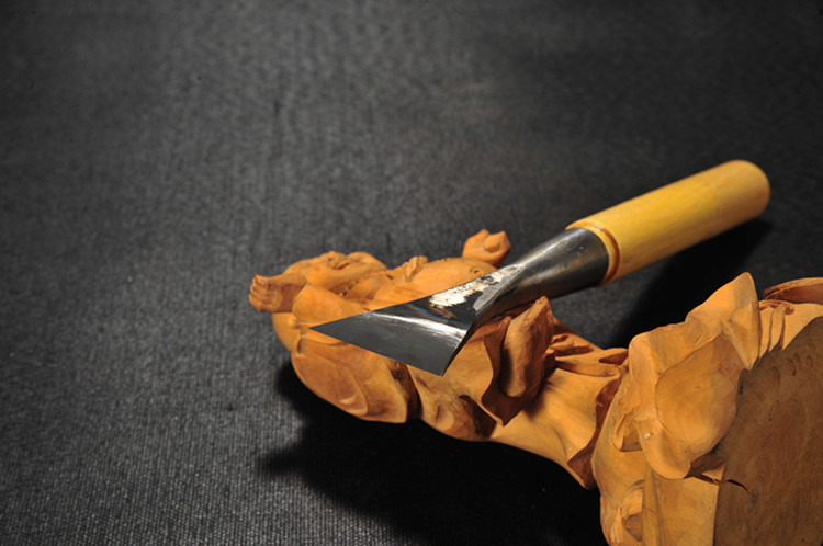 批发木雕工具根雕版画刻字东阳手工木工雕刻刀带把磨好打坯平刀