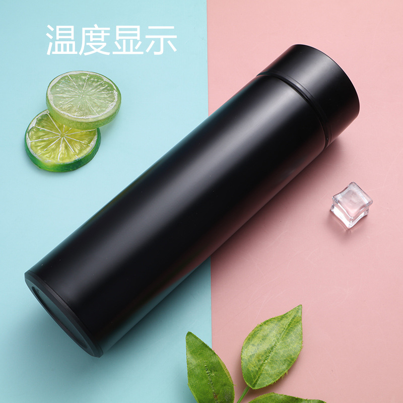 500ml数显温度杯不锈钢触摸显示智能保温杯商务礼品杯现货可定制