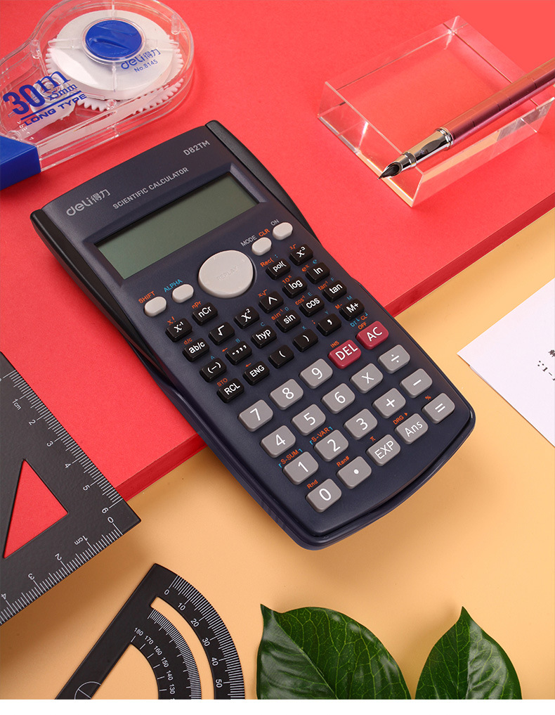 得力彩色函数计算器中小学生数学考试多功能科学计算机开根号立方