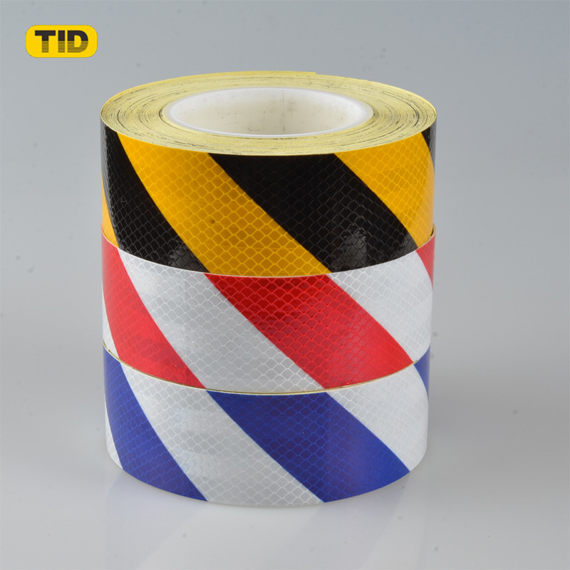 斜纹双色反光车贴 条形车身反光胶带 安全警示反光贴