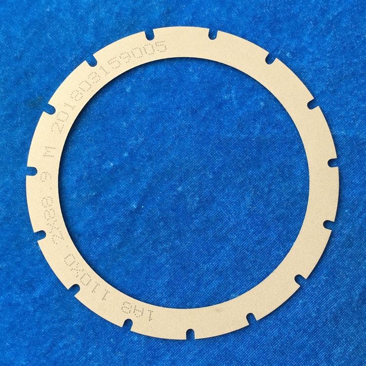 Ultra thin cutting piece, ceramic crucible, slotted, 0.2mm thick diamond monolith