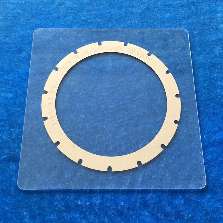 Ultra thin cutting piece, ceramic crucible, slotted, 0.2mm thick diamond monolith