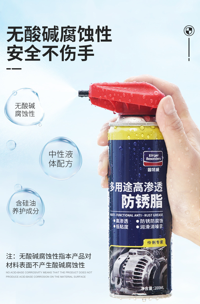 固特威多功能除锈防锈剂门锁螺丝松动剂去铁锈车门车窗异响润滑剂