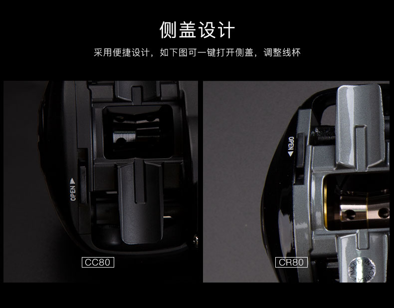 达瓦水滴轮cc80鱼线轮cr80路亚轮红黑蜘蛛金属渔轮远投打黑达亿瓦