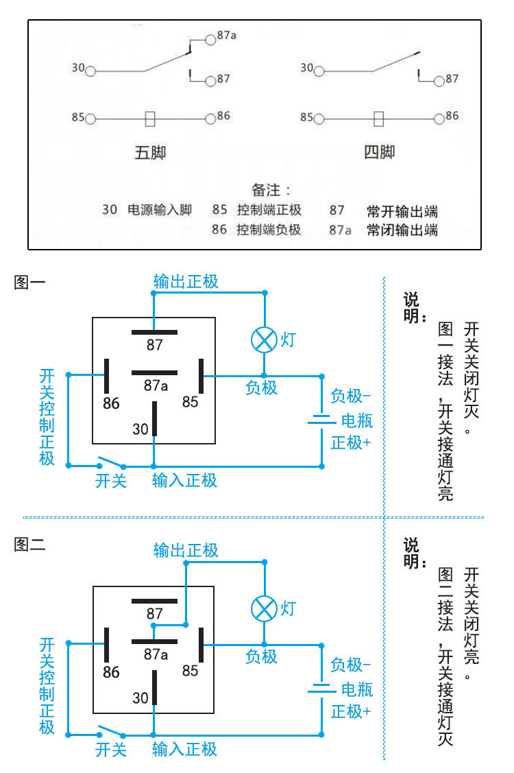 24v继电器接线图 方法图片