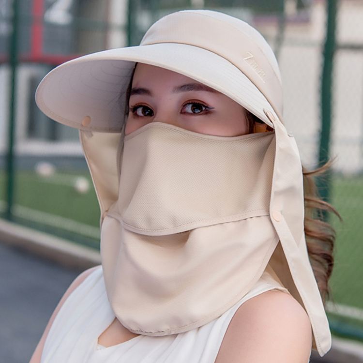 遮阳帽女防晒帽子夏季大沿骑电动车遮脸紫外线采茶凉帽干活太阳帽