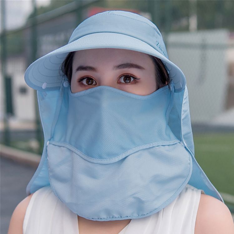 遮阳帽女防晒帽子夏季大沿骑电动车遮脸紫外线采茶凉帽干活太阳帽