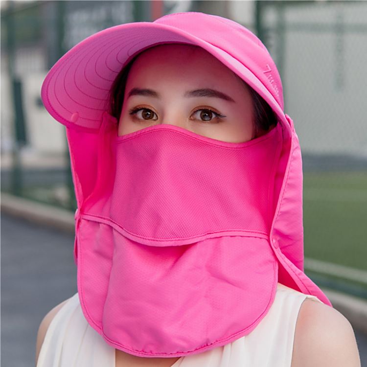 遮阳帽女防晒帽子夏季大沿骑电动车遮脸紫外线采茶凉帽干活太阳帽