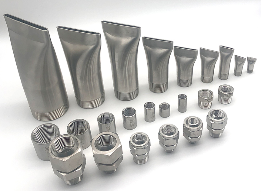 不锈钢鸭嘴喷头万向可调扁口扇形缝隙式冷却吹气扁风刀平吹风喷嘴