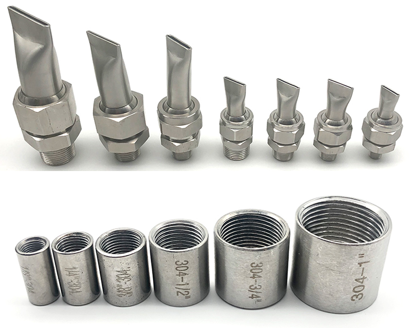 不锈钢鸭嘴喷头万向可调扁口扇形缝隙式冷却吹气扁风刀平吹风喷嘴