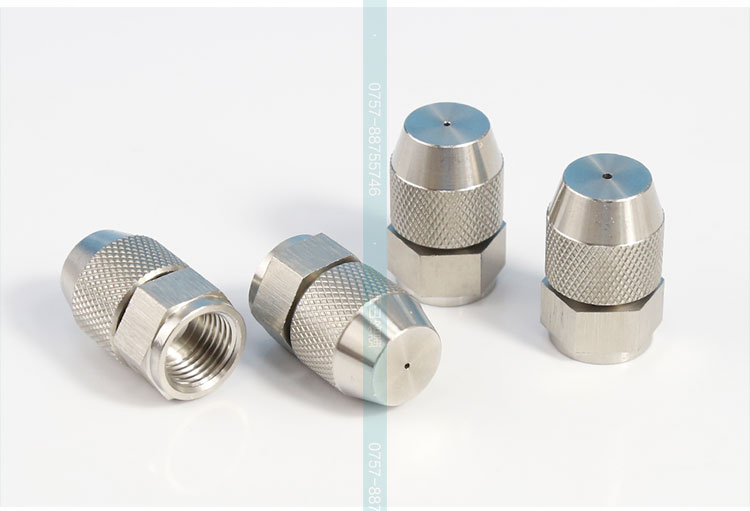 可调不锈钢锥形喷嘴降尘喷雾清洗雾化喷淋头2分m14内丝雾炮机喷头