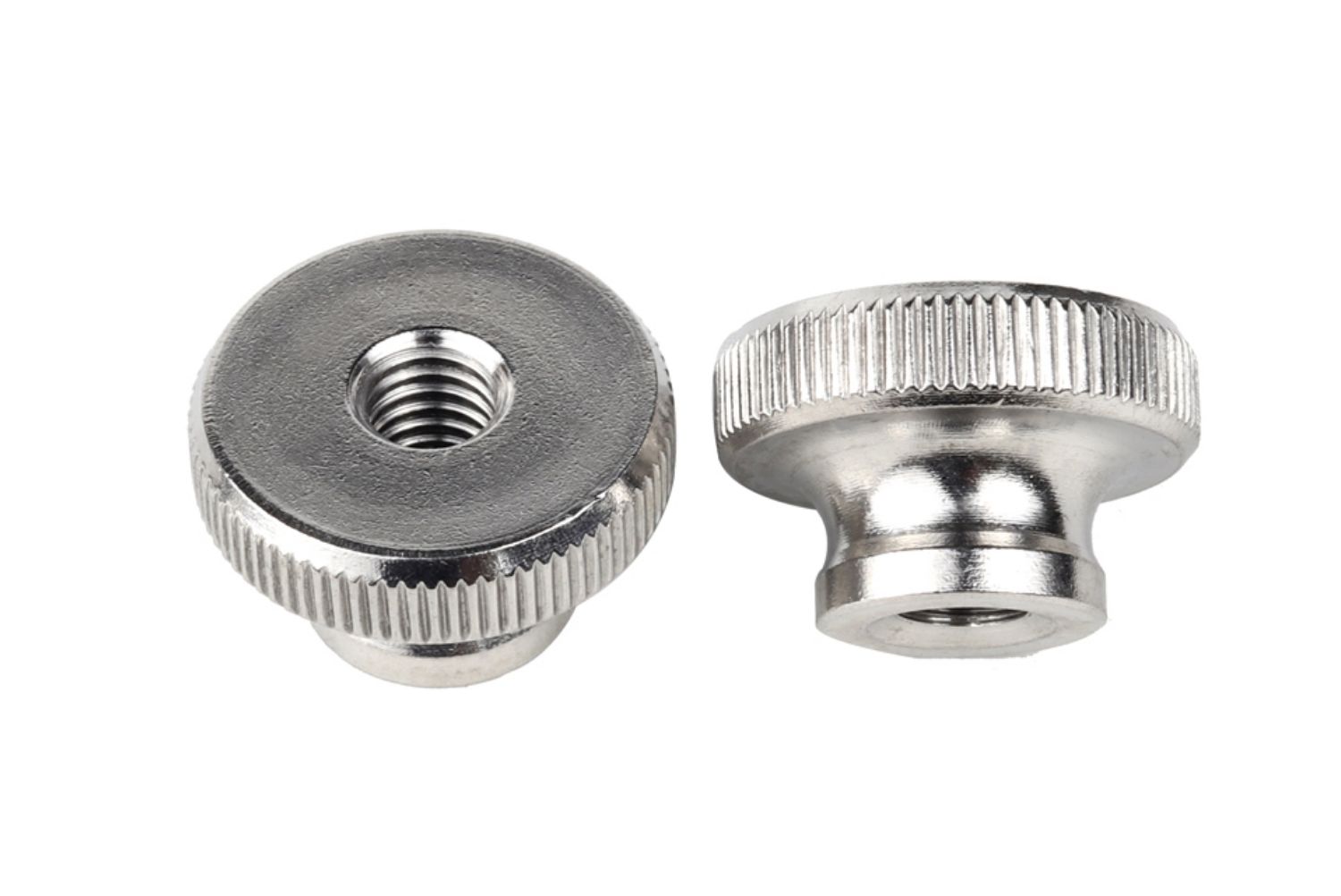 m3m4m5m6m8m10 304不锈钢高头滚花螺母手拧螺帽通孔盲孔广告装饰