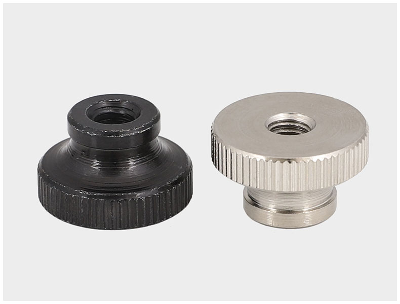 高头手拧螺母镀镍gb806镀锌黑色滚花大头双层螺帽m3m4m5m6m8m10