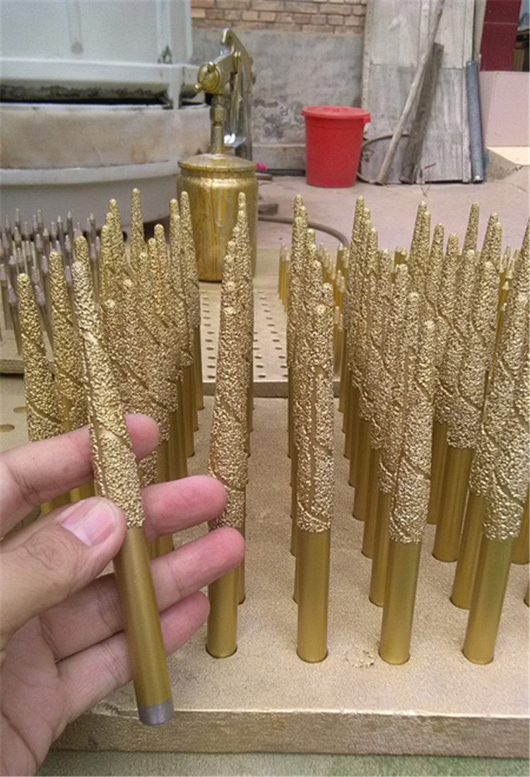 金刚砂钎焊雕刻刀大理石砂岩刻字拉线浮雕刀数控石材雕刻机刀具