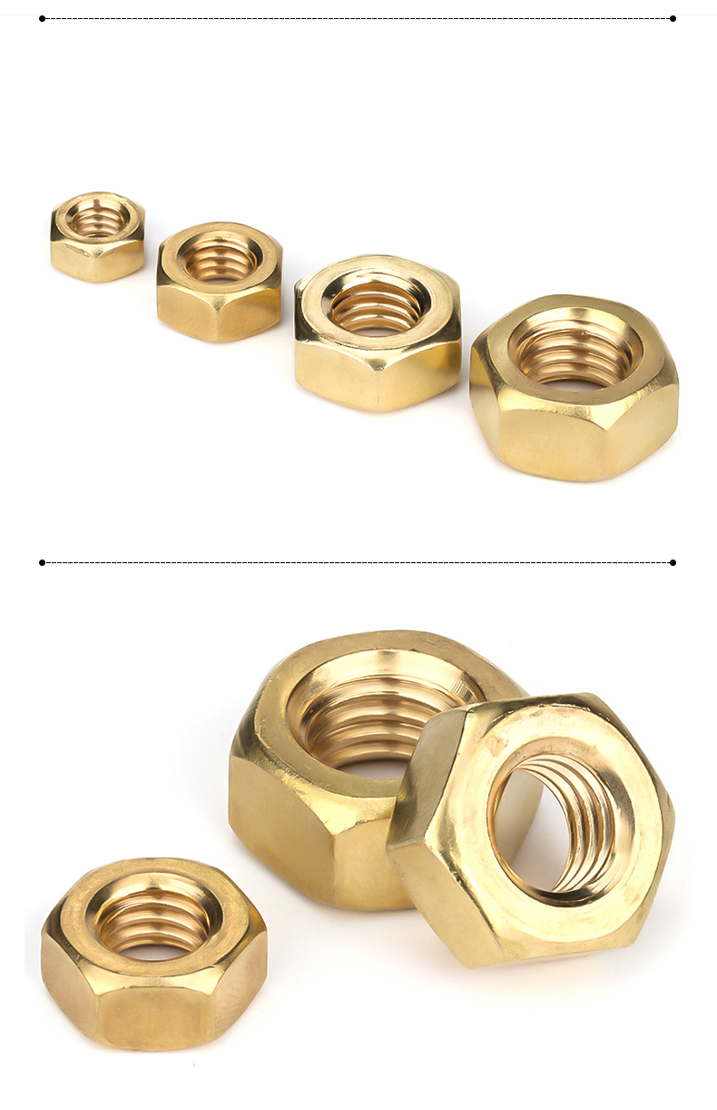 铜螺母 铜螺帽 铜六角螺母 m2 m2.5 m3 m4 m5 m6 m8m10m12m14m20