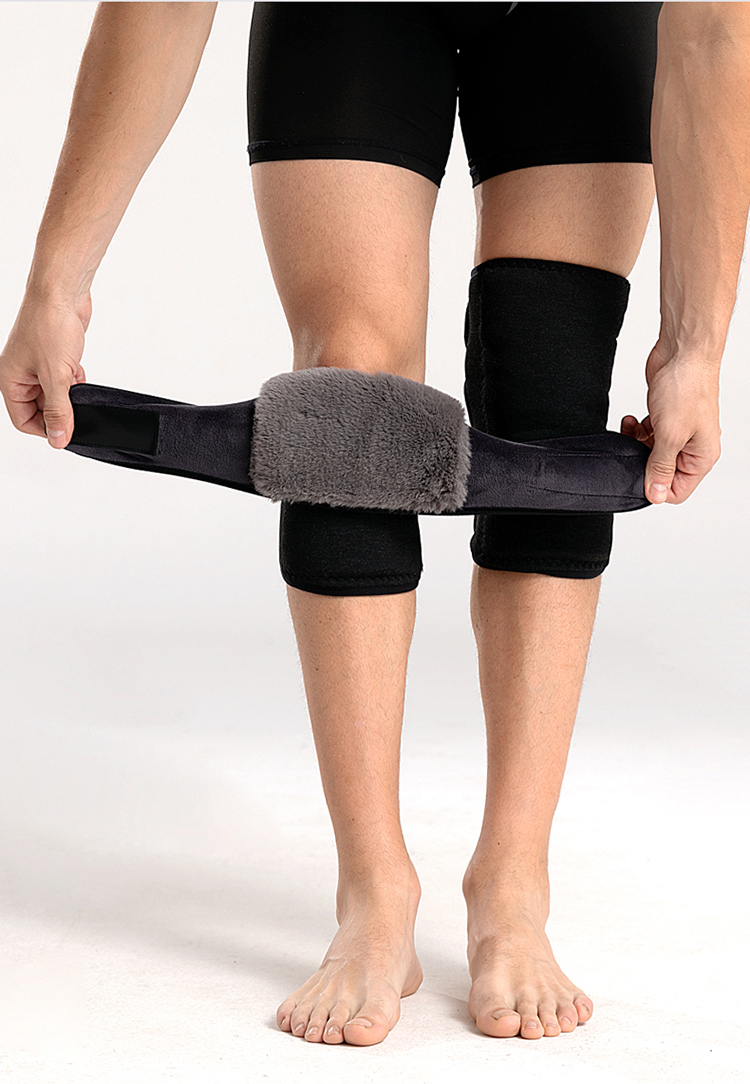 冬季护膝保暖老寒腿男女士中老年加绒漆关节膝盖加厚护腿骑车防寒