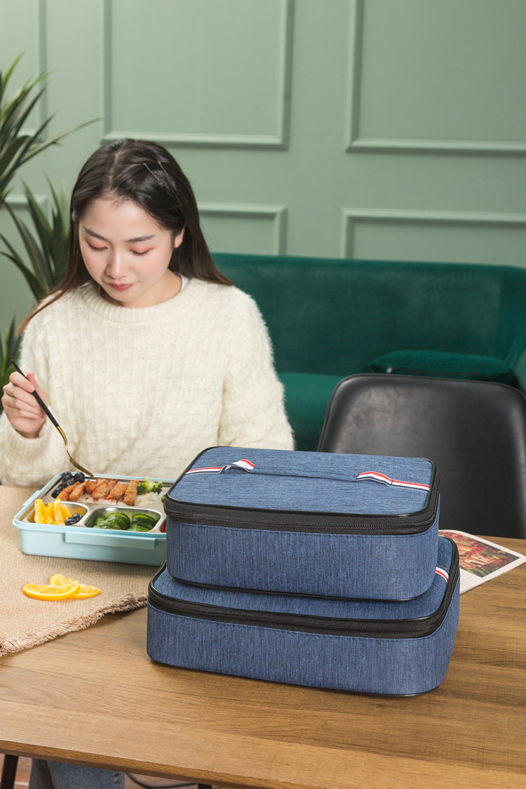 牛津布保温袋便当包饭盒袋手提包学生带饭包午餐包铝箔长方形饭袋