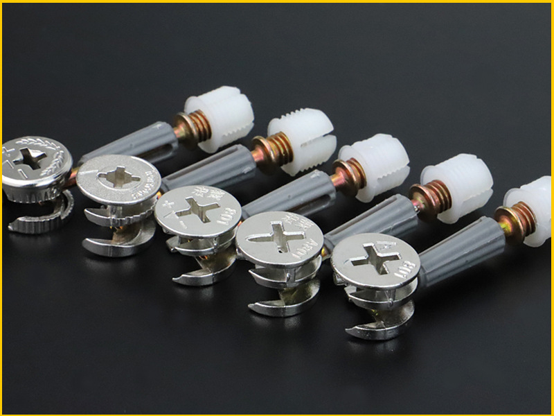 4瓣快装三合一连接件加厚偏心轮螺母组装衣橱柜连接办公家具配件