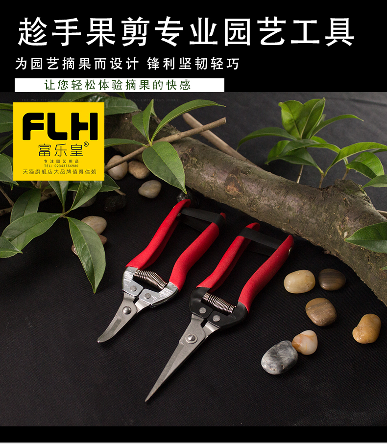 稀果剪加长水果采摘剪刀火龙果修花枝剪园艺工具桔子蔬菜采摘葡萄