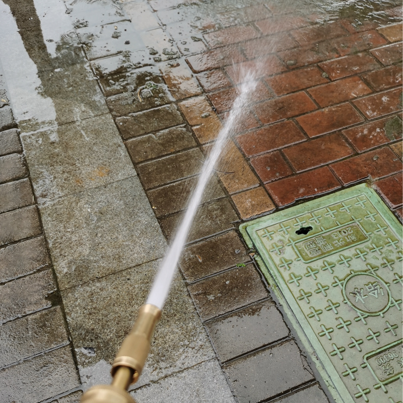铜直喷水枪浇花洗车喷水枪高压增压花洒家用园林花园水管洒水喷头
