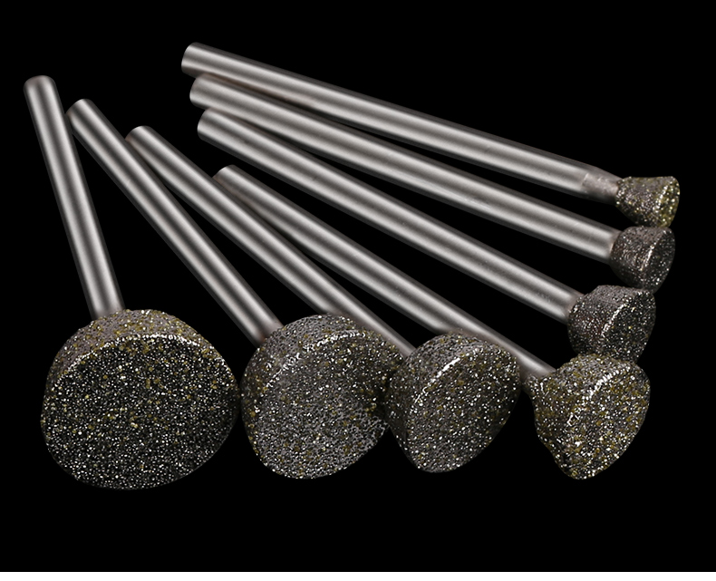 金刚砂磨头套装翡翠原石打磨去皮开窗玉雕工具2.35柄玉石雕刻钻头