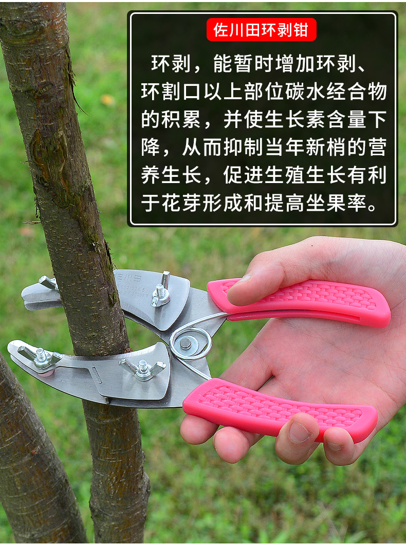 可调节柑橘葡萄枣树苹果树环剥剪割树皮刀果树环割刀环剥钳环剥刀