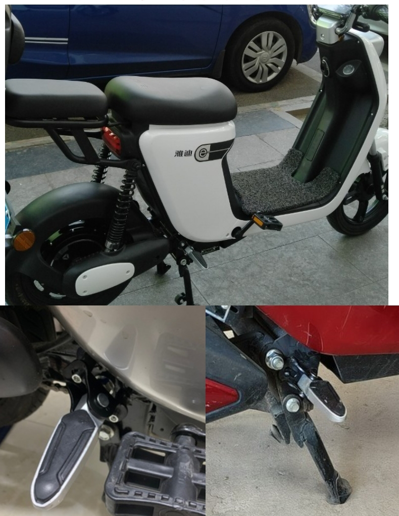 爱玛小刀台铃电车脚踏雅迪新国标电动车脚蹬改装折叠欧致铭悦踩搁