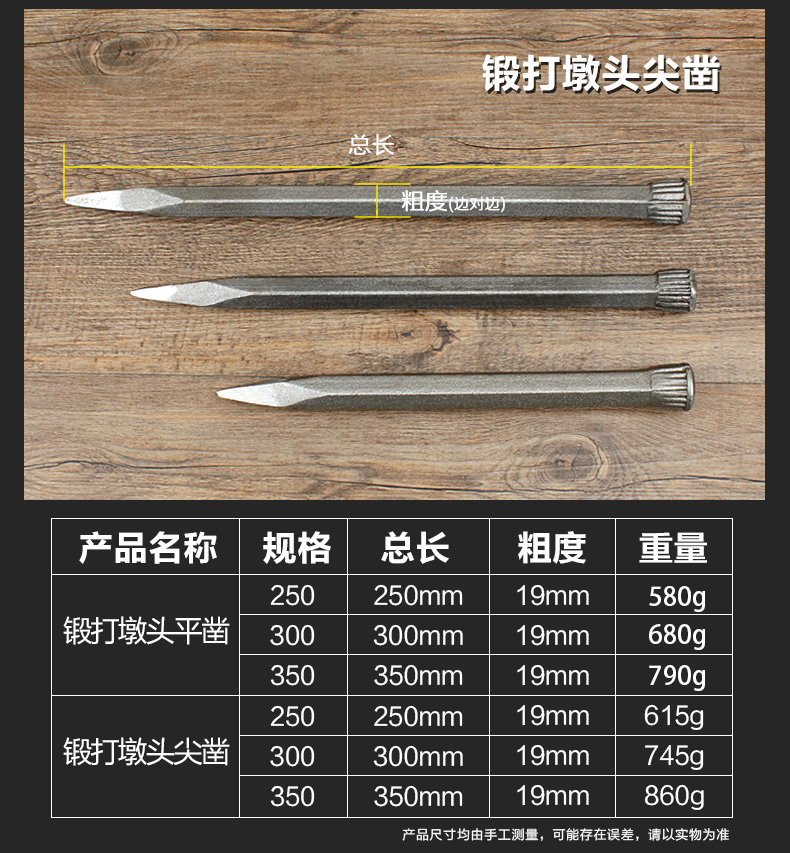 錾子水泥凿子特钢超硬扁铲石匠凿石头工具石工凿钨钢合金破石神器
