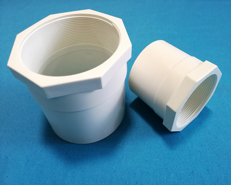 帆布鱼池出水口pvc排水管内丝外丝直通接头塑料水箱配件内牙直接