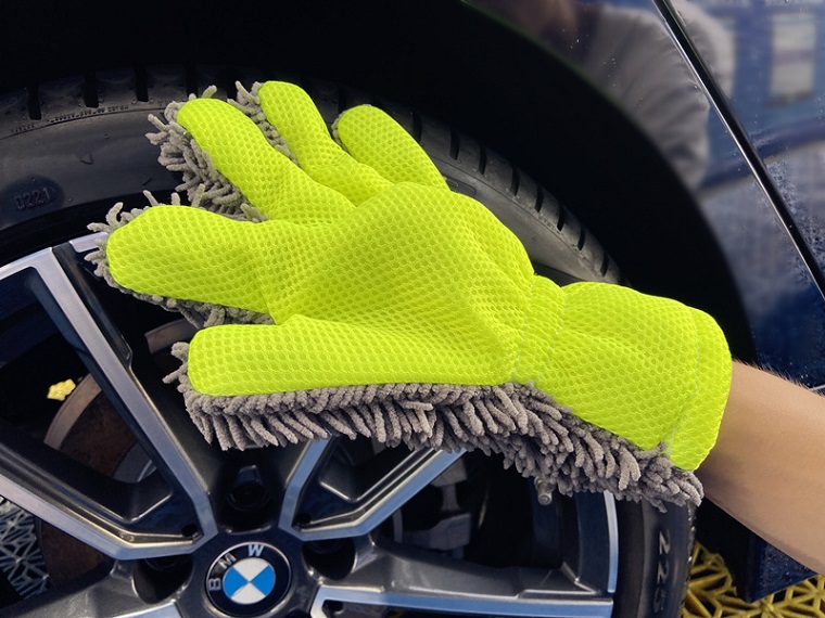 【汽车轮毂专用清洗手套】雪尼尔熊掌防水打泡沫擦车洗车清洗手套