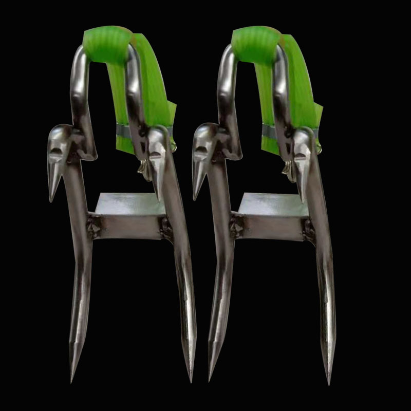 厂家不锈钢爬树神器脚扣捉马蜂猫爪上树专用工具伐木杀树脚扣铁鞋