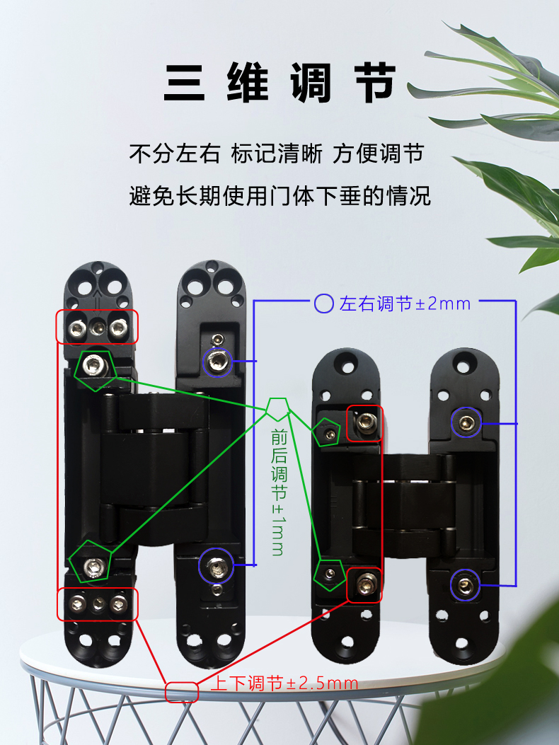 木门十字暗铰链安装图图片