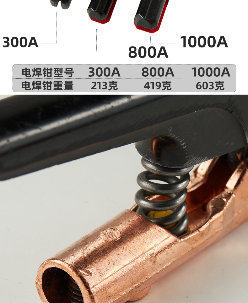电焊钳荷兰式800a/1000a/300a焊把全铜不烫手工业级抗摔耐用焊机