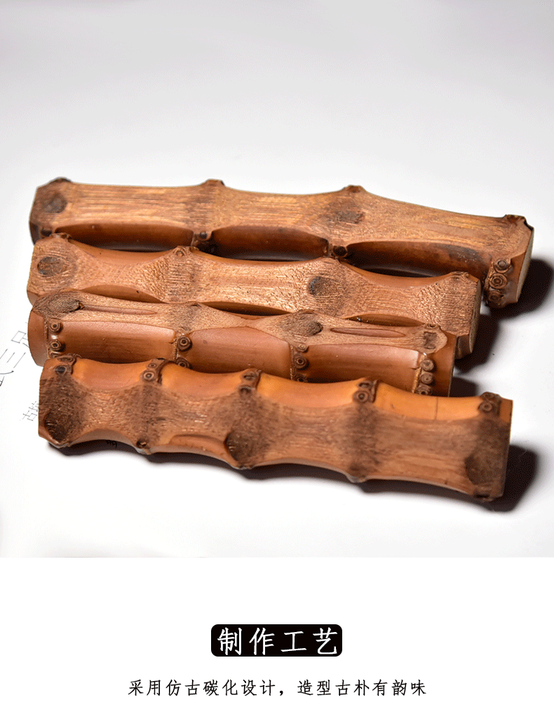 竹编笔枕小笔山斑竹根笔搁书法国画毛笔笔架文房四宝摆件初学书画