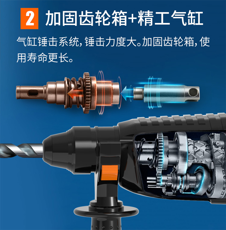 普力捷工业级大功率冲击钻电钻电锤电镐三用家用混凝土轻型电锤