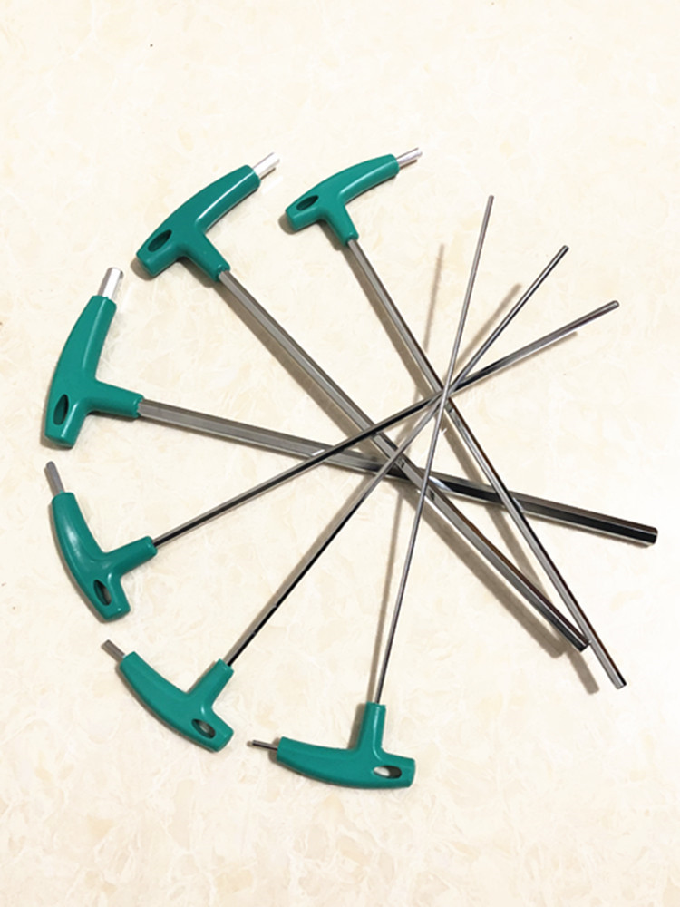特长t型内六角六棱扳手工具单个带手柄加长杆超长 3/4/5/6/8/10mm