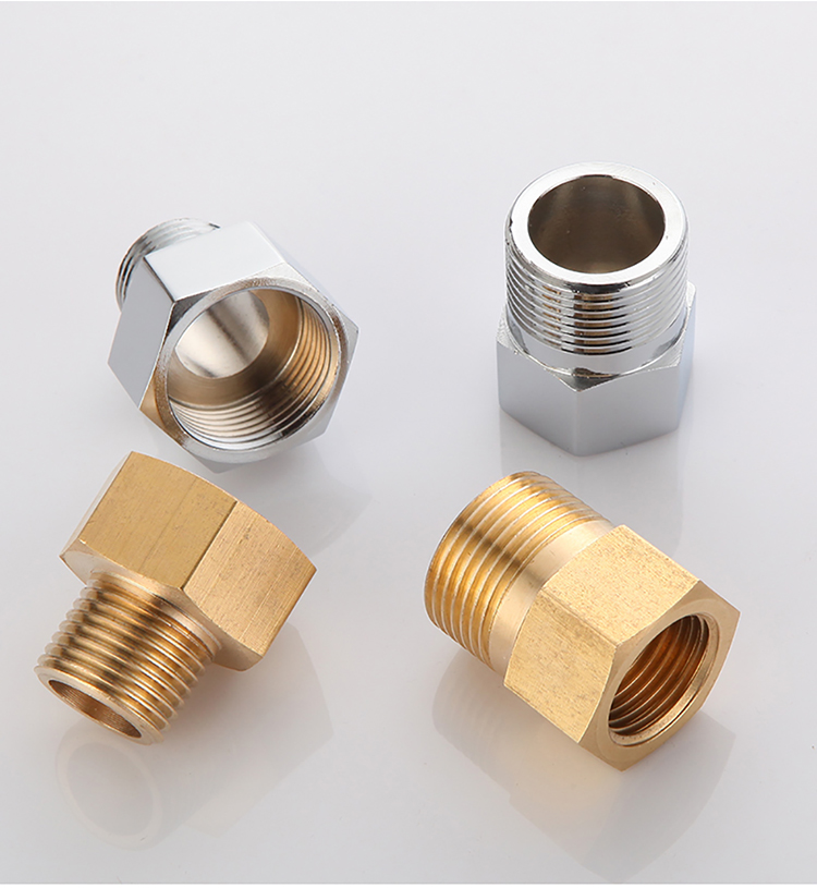 全铜4分变6分转换接头六角铜防爆洗衣机进水管变径大小头水管配件