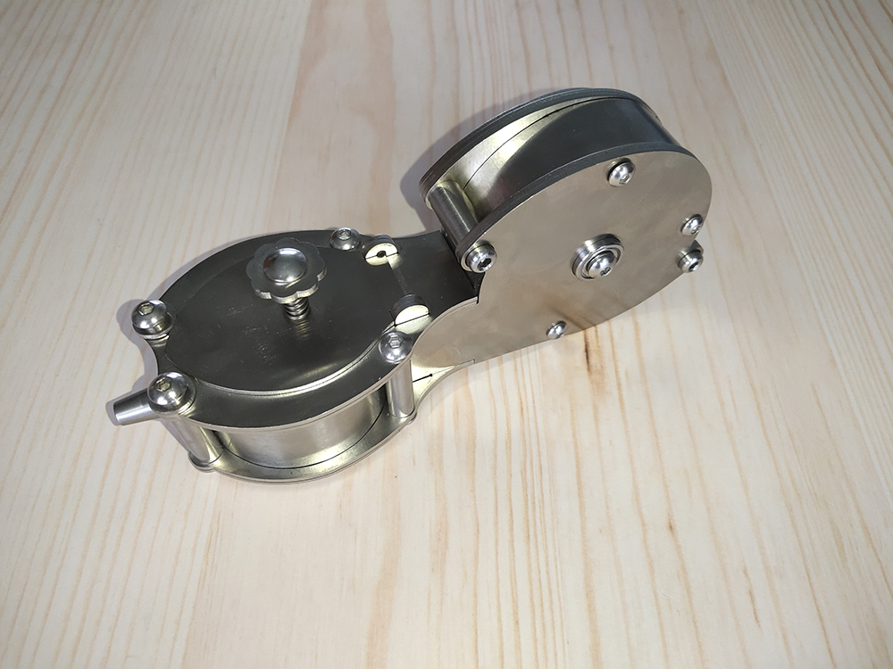 不锈钢手卷式放线墨斗 ya款 工程划线器 白钢墨斗 不锈钢墨斗木工