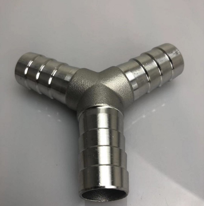 304不锈钢y型三通接头皮管软管水管人字宝塔分水器10/12/32/25/mm
