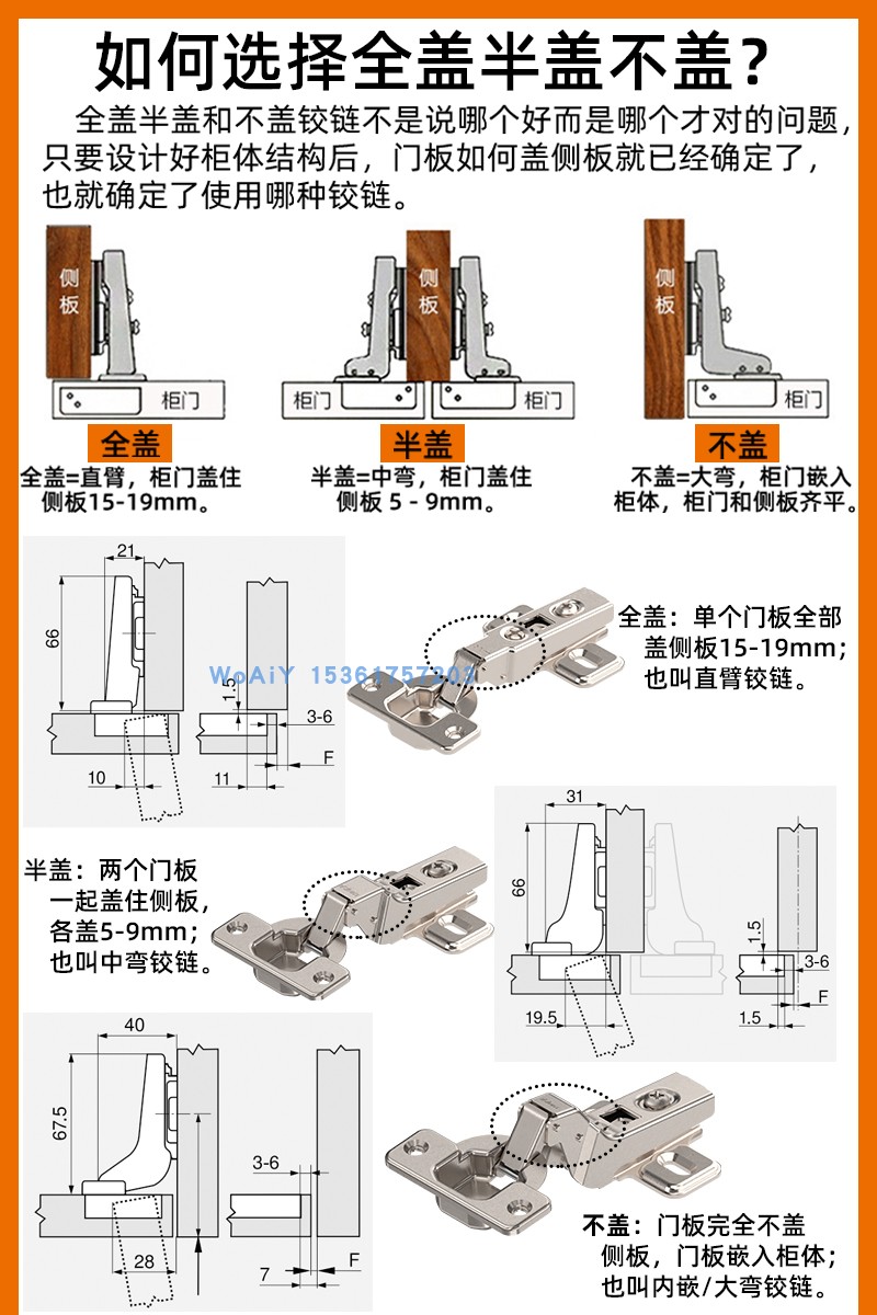 百隆铰链阻尼缓冲液压合页橱衣柜门铰直臂中大弯进口正品终身质保