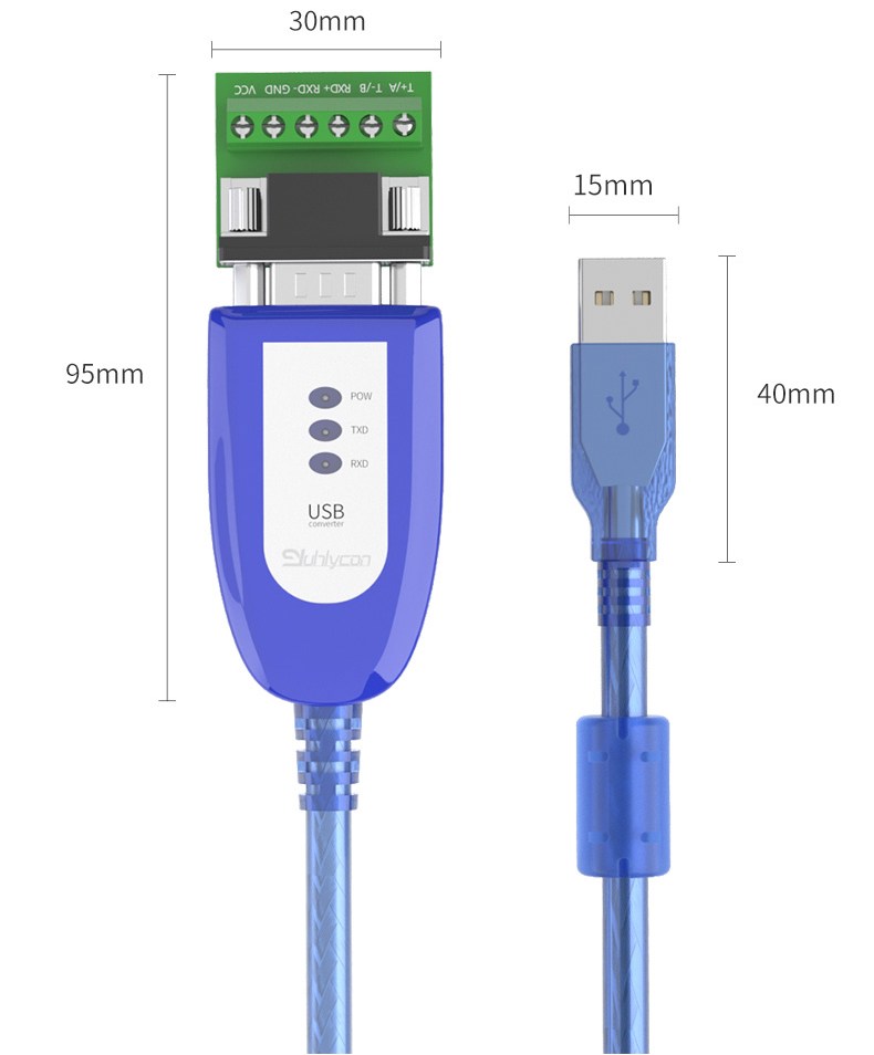 裕合联USB转485/422转换器串口线工业级通讯模块RS485九针9针db9 - 百度爱采购