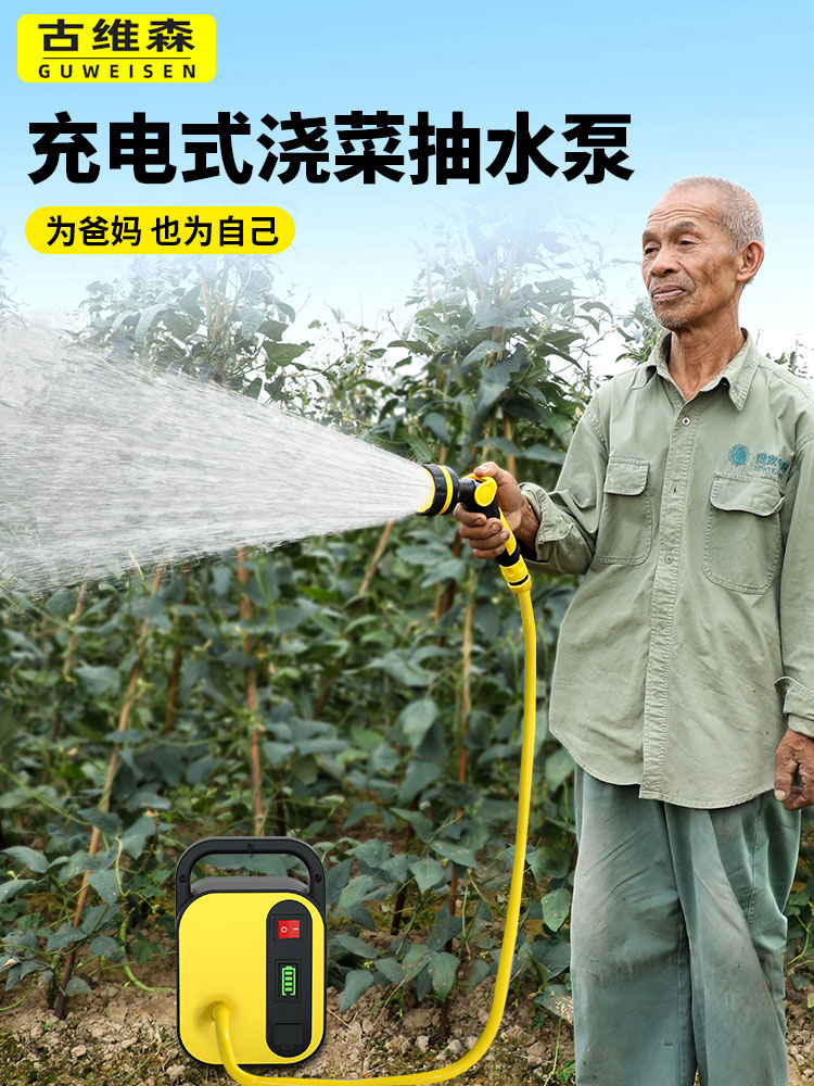 充电式抽水泵抽水机浇菜神器浇水机农用菜地电动浇水小型家用灌溉