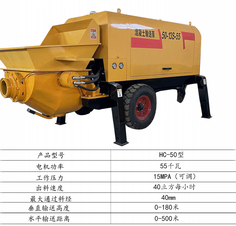 Aggregate fine aggregate concrete conveying pump Large ground pump High pressure secondary structure column structure pouring and feeding machine