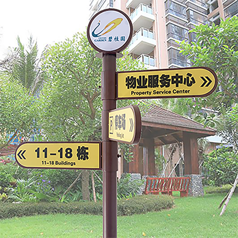 户外景区方向标识牌住宅小区立式导向牌公园景点指示标牌定做
