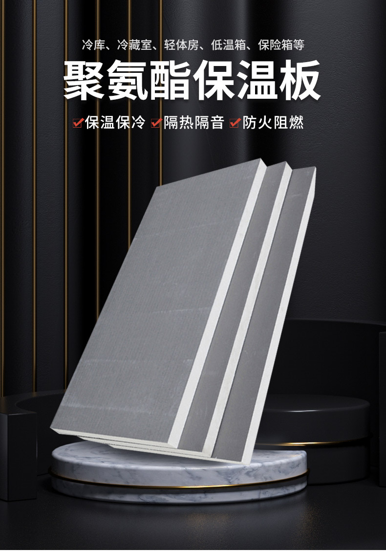 Double sided cement-based polyurethane board, six sided composite board, A-grade polyurethane composite insulation board