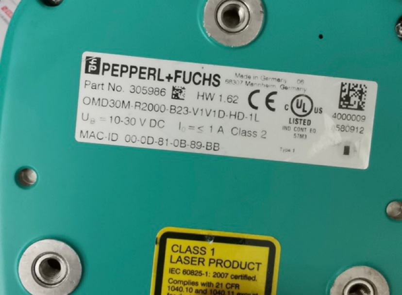 回收PF倍加福激光导航仪OMD30M-R2000-B23-V1V1D-HD-1L，305986