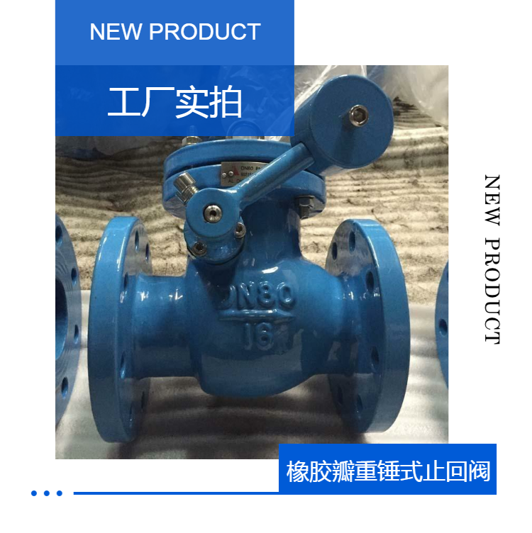 Xinhong Valve H44X Rubber Disc Heavy Hammer Check Valve Large Bore Flange Ceramic Slag Removal